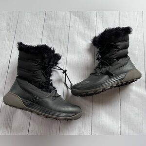 North Face black girls snow boots